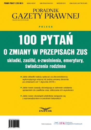100 pytań o zmiany w przepisach ZUS - PL Infor