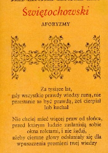 Aforyzmy - Aleksander Świętochowski