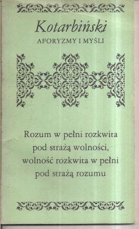 Aforyzmy i myśli - Tadeusz Kotarbiński