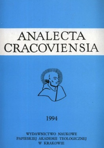 Analecta Cracoviensia 1994. Tom 26 - praca zbiorowa