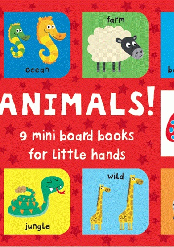 Animals! 9 mini board books for little hands
