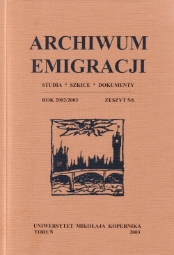 Archiwum Emigracji. Studia, szkice, dokumenty. Rok 2002/2003. zeszyt 5/6 - Mirosław Adam Supruniuk, Stefania Kossowska