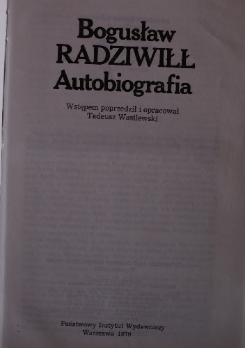Autobiografia - Bogusław Radziwiłł