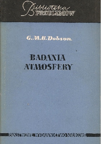 Badania atmosfery - Gordon Miller Bourne Dobson
