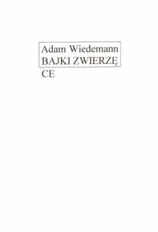 Bajki zwierzęce - Adam Wiedemann
