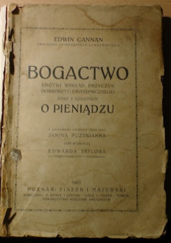 BOGACTWO Krótki wykład przyczyn dobrobytu ekonomicznego - Edwin Cannan