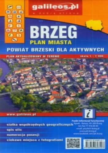 Brzeg i Powiat Brzeski. Mapa  Galileos 1:7 000