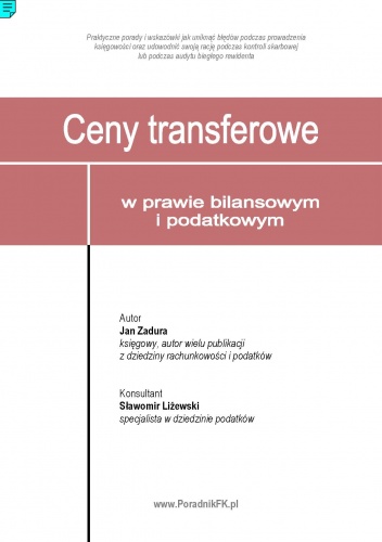 Ceny transferowe w prawie bilansowym i podatkowym - e-book - Jan Zadura