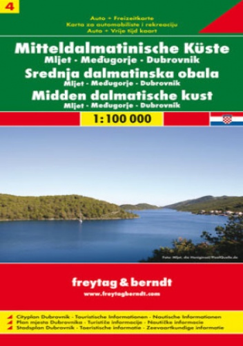 Chorwacja cz.4 Mljet Medziugorie Dubrownik mapa 1:100 000 Freytag & Berndt