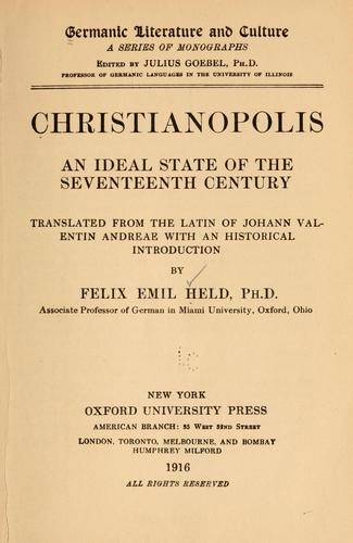 Christianopolis - Johann Valentin Andreae