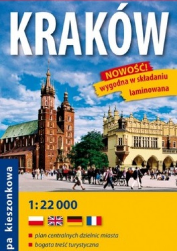 Cracow. City  street map. Laminowana. 1:22 000. comfort! map