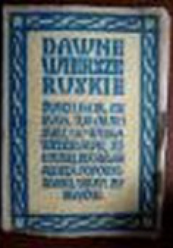 Dawne wiersze ruskie - autor nieznany