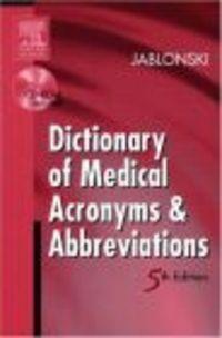 Dictionary of Medical Acronyms && Abbreviations Book && CD Rom - Jablonski