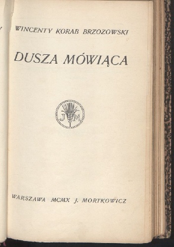Dusza mówiąca - Wincenty Korab-Brzozowski