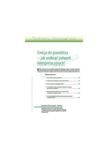 Emisja do powietrza - jak uniknąć pułapek interpretacyjnych? - Świerczewska Agnieszka