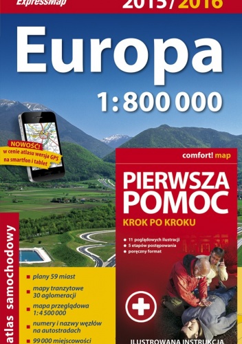 Europa. Atlas samochodowy. 1:800 000, ExpressMap + Pierwsza pomoc krok po kroku