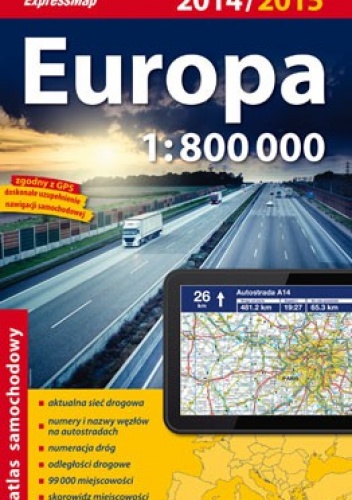 Europa. Atlas samochodowy 1:800 000. ExpressMap - praca zbiorowa