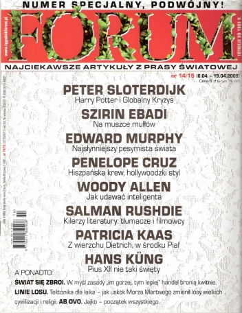 Forum, nr 14-15 (2276-2277) / 6.04-19.04.2009 - Redakcja pisma Forum