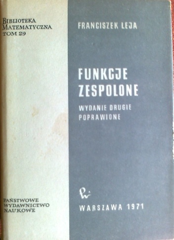 Funkcje zespolone - Franciszek Leja