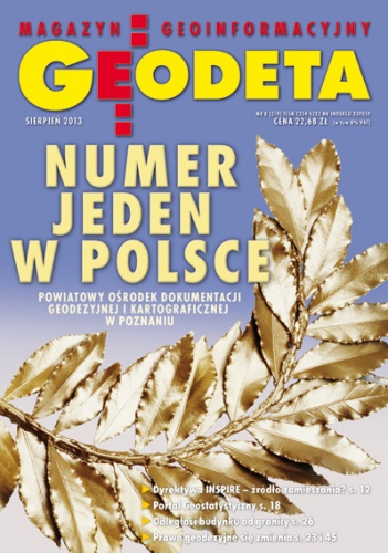 Geodeta. Magazyn geoinformacyjny, nr 8 (219)/2013