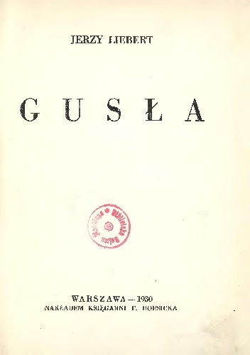 Gusła - Jerzy Liebert