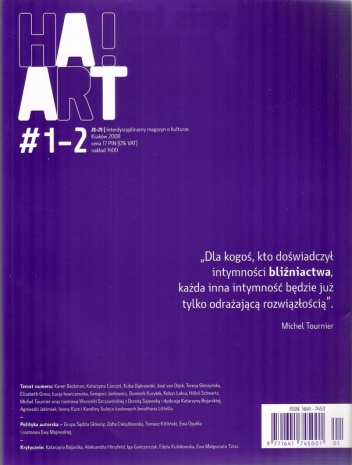 Ha!art, nr 1-2 (28-29) / 2009 - Redakcja magazynu Ha!art