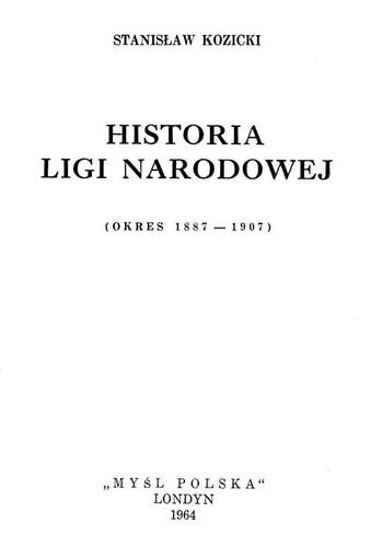 Historia Ligi Narodowej - Stanisław Kozicki