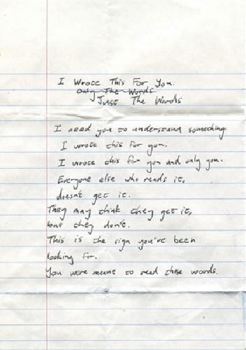 I Wrote This For You - pleasefindthis