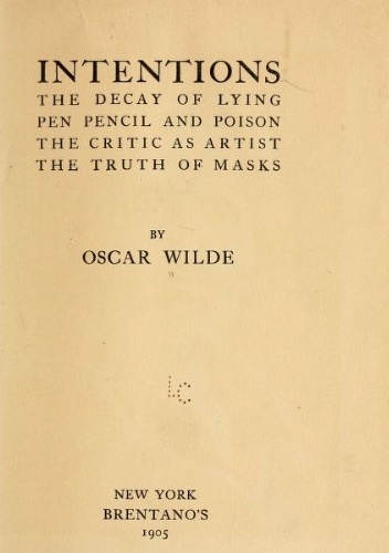 Intentions - Oscar Wilde