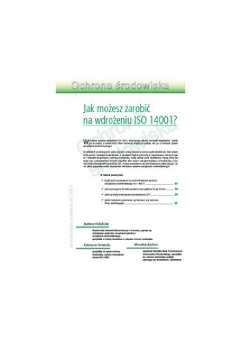 Jak możesz zarobić na wdrożeniu ISO 14001? - Hałubicka Barbara