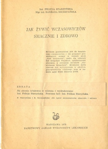 Jak żywić wczasowiczów smacznie i zdrowo - Barbara Szczepańska, Feliksa Starzyńska