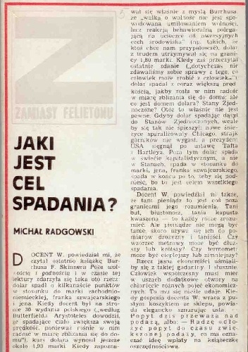 Jaki jest cel spadania? - Michał Radgowski