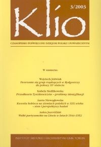 Klio. czasopismo poświęcone dziejom Polski i powszechnym 3/2003 - Krzysztof Mikulski,  Redakcja pisma Klio
