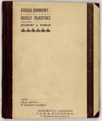 Kodeks honorowy i reguły pojedynku - Wilhelm Feldman