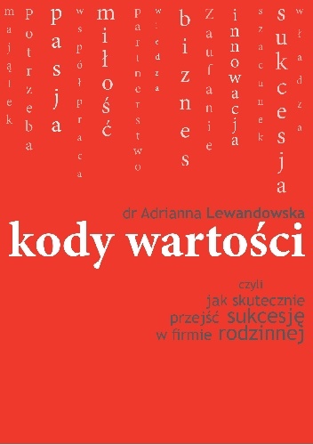 Kody wartości. Czyli jak skutecznie przejść sukcesję w firmie rodzinnej - Adrianna Lewandowska