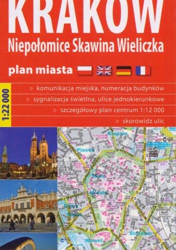 Kraków, Niepołomice, Skawina, Wieliczka. Plan miasta 1:22000 - praca zbiorowa