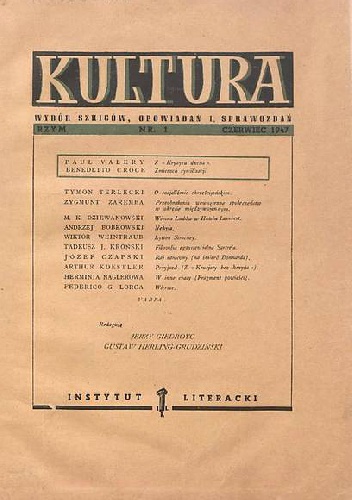 Kultura, nr 1 /1947 - Redakcja pisma Kultura