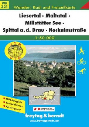 Liesertal, Maltatal, Millstätt. Mapa turystyczna