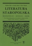 Literatura staropolska. Średniowiecze—Renesans—Barok. Przewodnik bibliograficzny dla studentów filologii polskiej