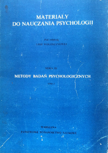 Metody badań psychologicznych - praca zbiorowa