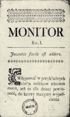 Monitor - Franciszek Bohomolec