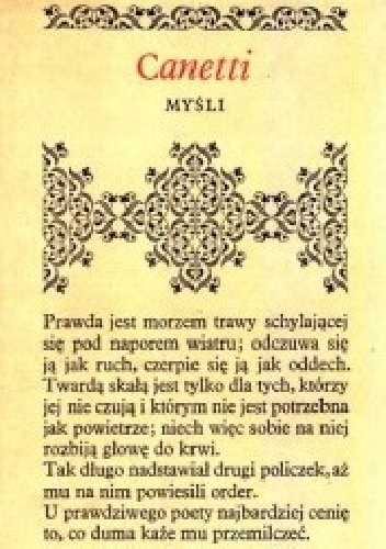 Myśli - Elias Canetti