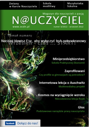N@uczyciel. Magazyn dla nauczycieli z pasją, nr 3/2012 - Redakcja magazynu N@uczyciel