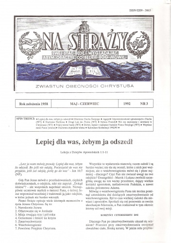 Na Straży, maj-czerwiec 1992 - redakcja Na Straży