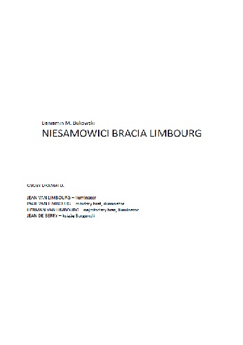 Niesamowici bracia Limbourg - Beniamin Maria Bukowski