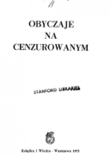 Obyczaje na cenzurowanym - Andrzej A. Dobrzyński