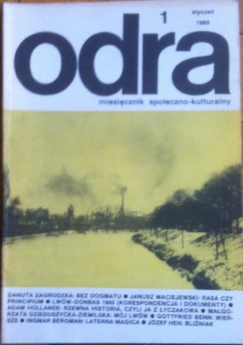 Odra. Miesięcznik społeczno-kulturalny nr 1, styczeń 1989 - praca zbiorowa