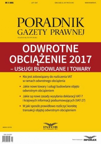 Odwrotne obciążenie 2017  usługi budowlane i towary (PGP 2/2017) - Szwęch Aneta