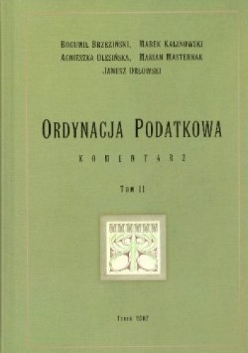 Ordynacja podatkowa Komentarz T.2
