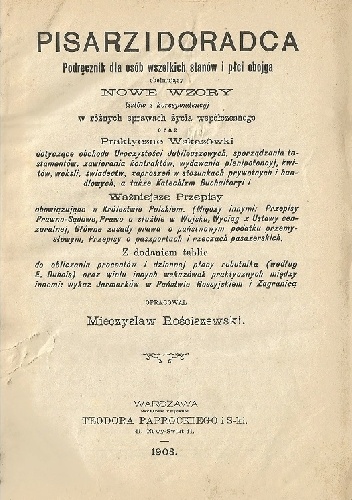 Pisarz i doradca - Mieczysław Rościszewski